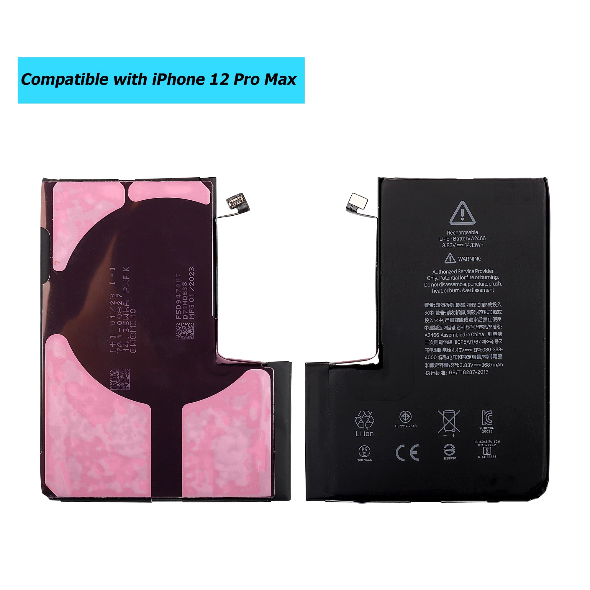 Amazon.com: Vvsialeek A2466 Replacement Battery for iPhone